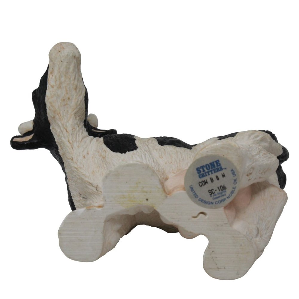 Vintage Stone Critters Holstein Black White Cow SC-106 United Design Corp 1984 - Picture 6 of 7